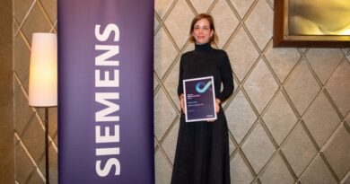 Zákányi Virág a Siemens Media Award magyarországi díjkiosztóján, forrás: Siemens
